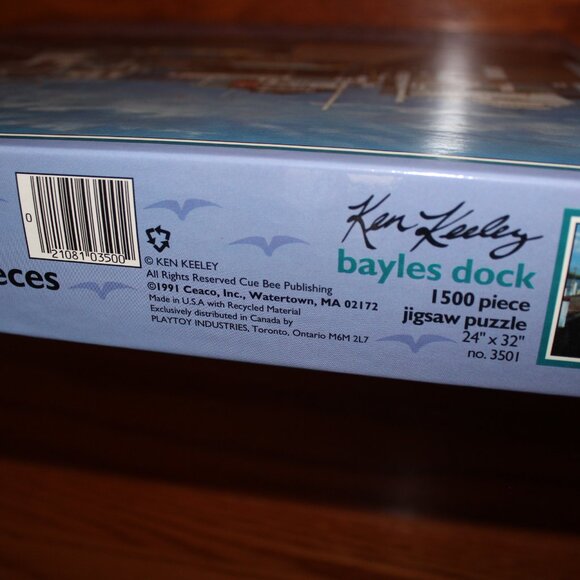 3/$188❤️sealed 1991 Ken Keeley BAYLES DOCK 1500 pcs puzzle Ceaco Cue Bee Playtoy - Picture 3 of 5